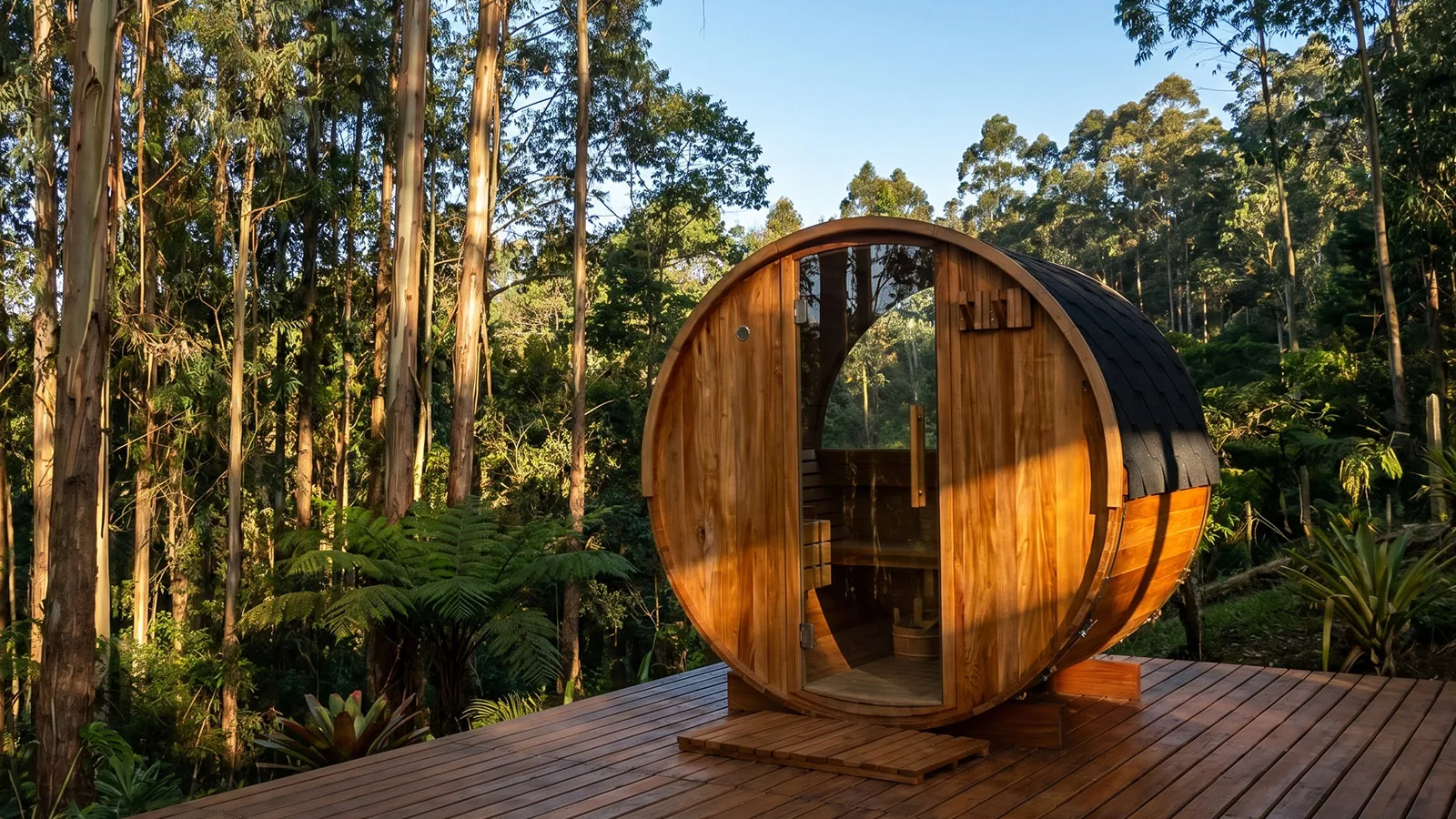 Modelo 4 personas de sauna barril en Colombia